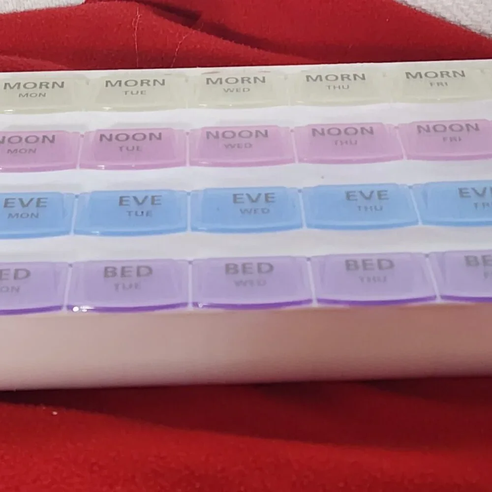 Apex Rainbow Color Organized Medicine Four Times a Day 7 Day MediPlanner #70069
